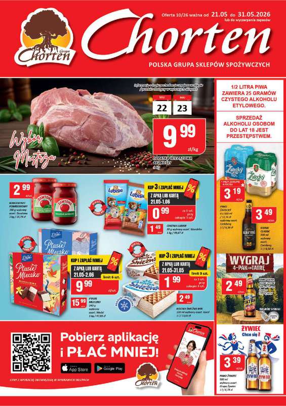 Chorten - gazetka promocyjna Gazetka Mazowsze Market od czwartku 21.05 do niedzieli 31.05