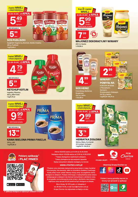Chorten - gazetka promocyjna Gazetka Podlaskie Market od czwartku 21.05 do niedzieli 31.05 - strona 8