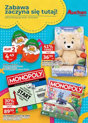 Auchan - gazetka promocyjna Gazetka Racibórz I Zabawa zaczyna się tutaj! od środy 20.05 do wtorku 02.06