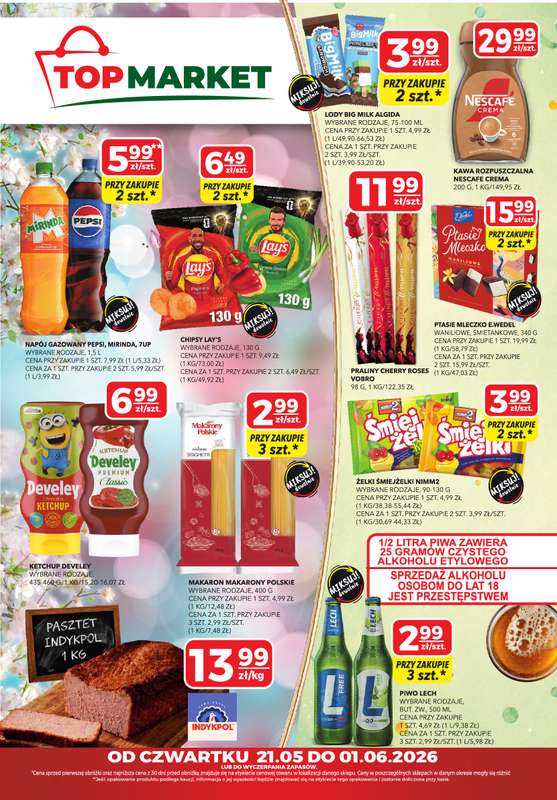 Top Market - gazetka promocyjna Gazetka od czwartku 21.05 do poniedziałku 01.06