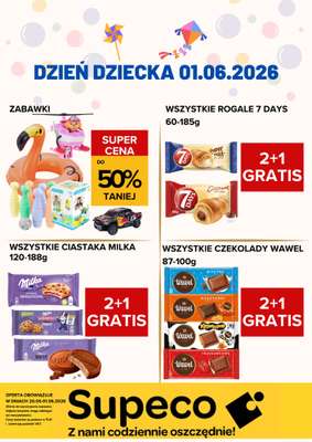 Supeco - gazetka promocyjna Dzień Dziecka od środy 20.05 do poniedziałku 01.06