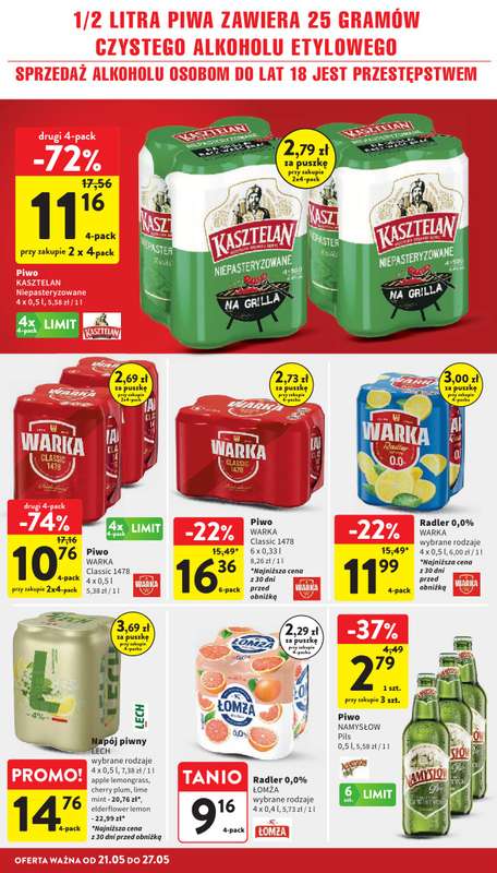 Intermarche - gazetka promocyjna Gazetka od czwartku 21.05 do środy 27.05 - strona 36