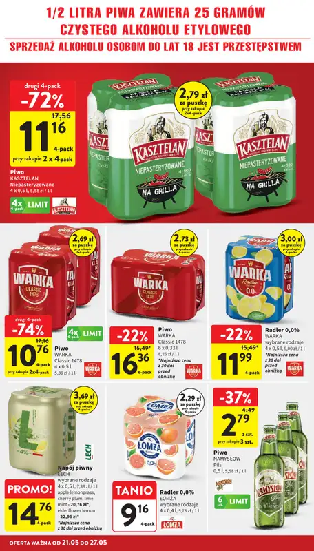 Intermarche - gazetka promocyjna Gazetka od czwartku 21.05 do środy 27.05 - strona 36