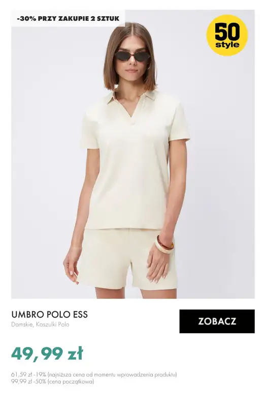 50 style - gazetka promocyjna Koszulki polo i szorty: -30% przy zakupie 2 szt. od wtorku 19.05  - strona 4