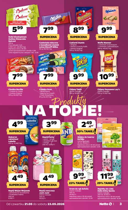 Netto - gazetka promocyjna Gazetka Spożywcza od czwartku 21.05 do soboty 23.05 - strona 3
