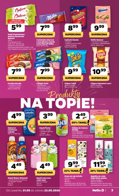 Netto - gazetka promocyjna Gazetka Spożywcza od czwartku 21.05 do soboty 23.05 - strona 3