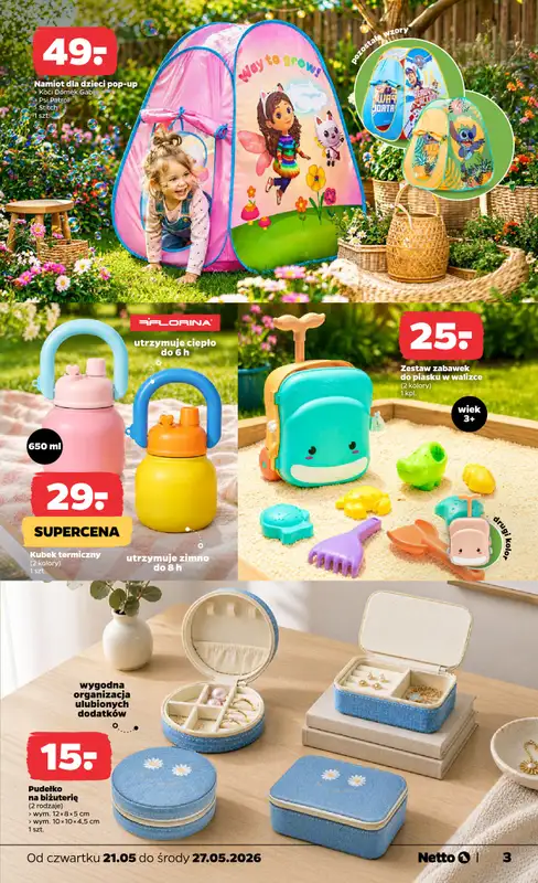 Netto - gazetka promocyjna Inspiracje tygodnia Dzień Dziecka  do środy 27.05 - strona 3