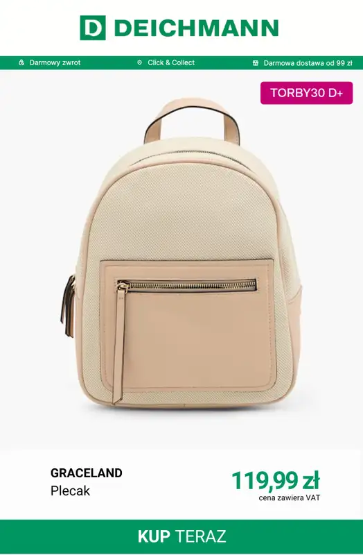 Deichmann - gazetka promocyjna Torby i plecaki -20% | Deichmann PLUS -30% od wtorku 19.05 do niedzieli 31.05 - strona 4