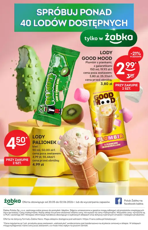 Żabka - gazetka promocyjna Katalog lodowy od środy 20.05 do wtorku 02.06 - strona 18