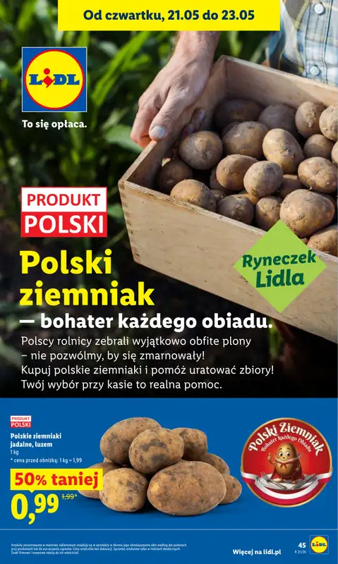 Lidl - gazetka promocyjna Oferta od czwartku od czwartku 21.05 do soboty 23.05 - strona 45