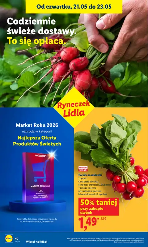 Lidl - gazetka promocyjna Oferta od czwartku od czwartku 21.05 do soboty 23.05 - strona 40
