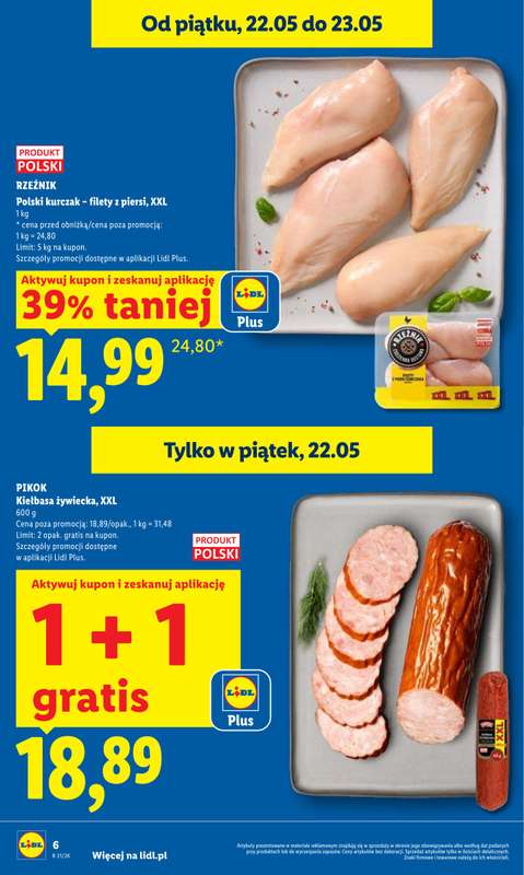 Lidl - gazetka promocyjna Oferta od czwartku od czwartku 21.05 do soboty 23.05 - strona 6