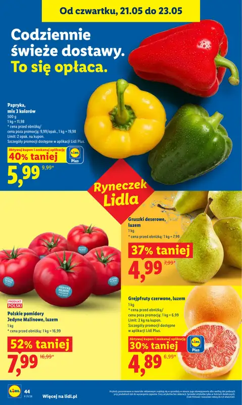 Lidl - gazetka promocyjna Oferta od czwartku od czwartku 21.05 do soboty 23.05 - strona 44