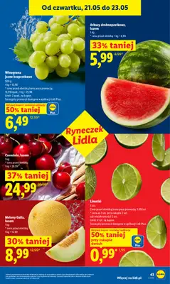 Lidl - gazetka promocyjna Oferta od czwartku od czwartku 21.05 do soboty 23.05 - strona 43