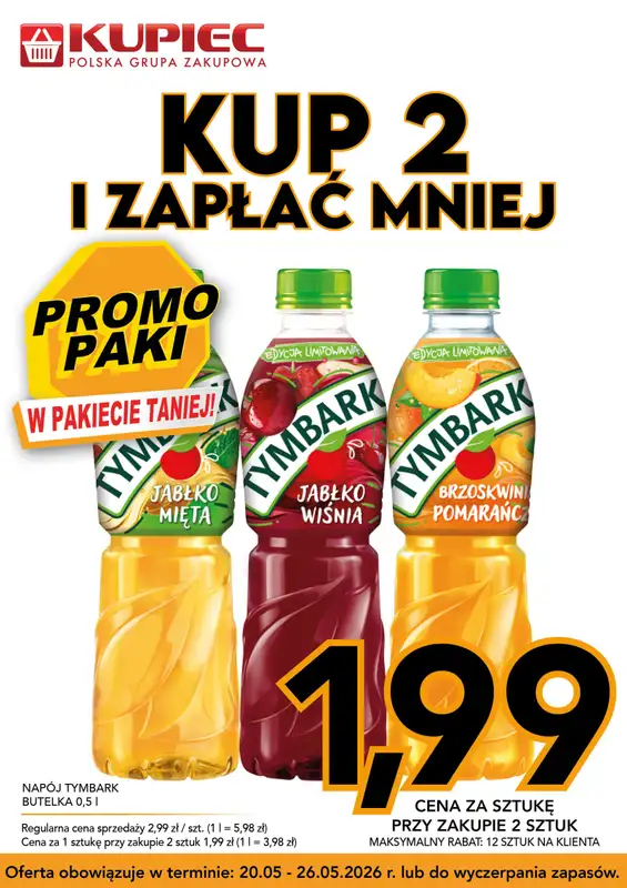 Kupiec - gazetka promocyjna Promopaki od środy 20.05 do wtorku 26.05 - strona 12