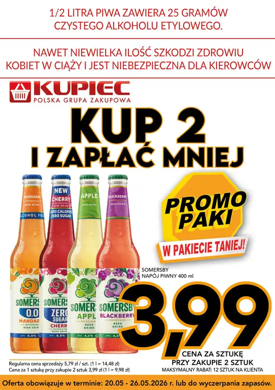 Kupiec - gazetka promocyjna Promopaki od środy 20.05 do wtorku 26.05 - strona 10