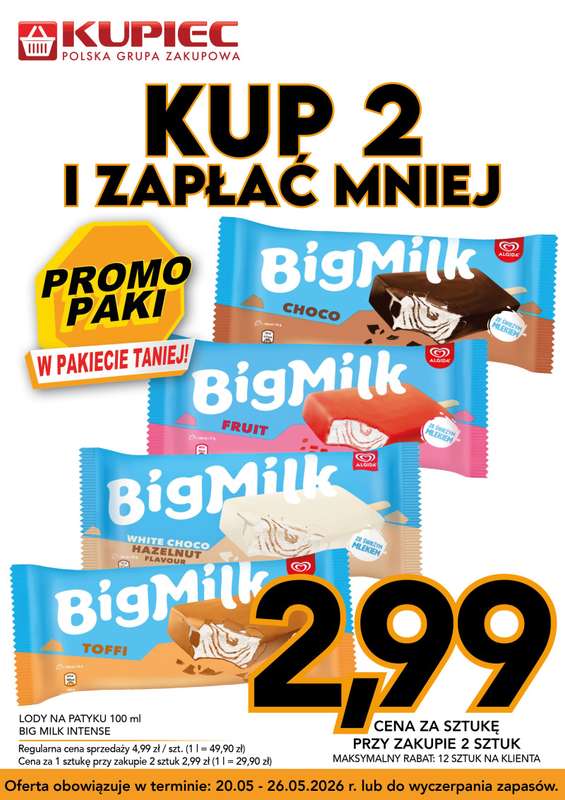 Kupiec - gazetka promocyjna Promopaki od środy 20.05 do wtorku 26.05