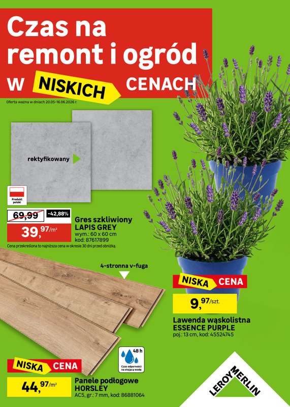 Leroy Merlin - gazetka promocyjna Gazetka od środy 20.05 do wtorku 16.06