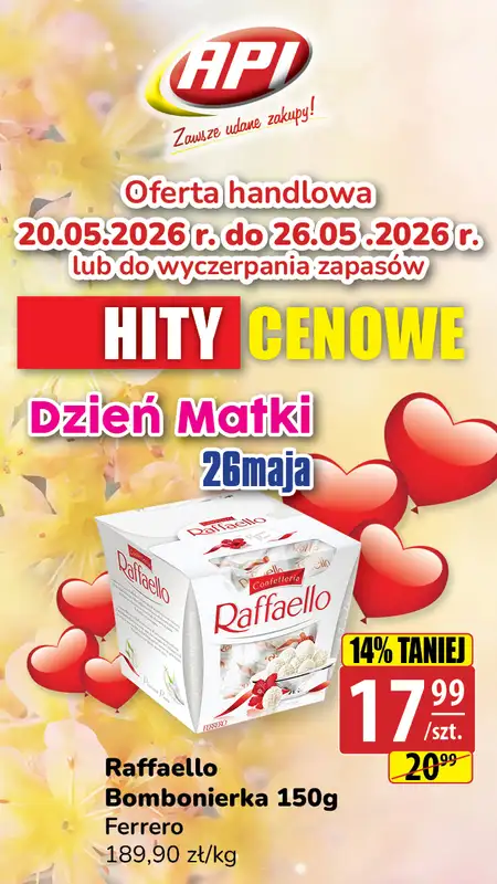 API Market - gazetka promocyjna Plakaty promocyjne od środy 20.05 do wtorku 26.05