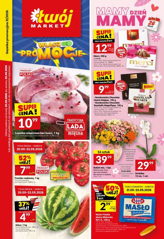 Twój Market - gazetka promocyjna Gazetka od środy 20.05 do wtorku 26.05