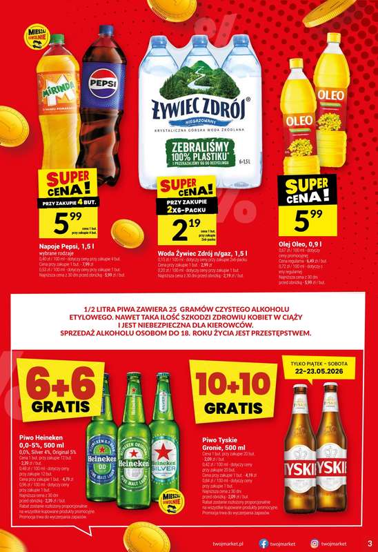 Twój Market - gazetka promocyjna Gazetka od środy 20.05 do wtorku 26.05 - strona 3