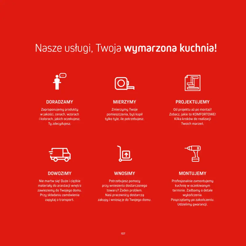 Komfort - gazetka promocyjna Katalog Kuchnie od środy 20.05 do czwartku 31.12 - strona 107
