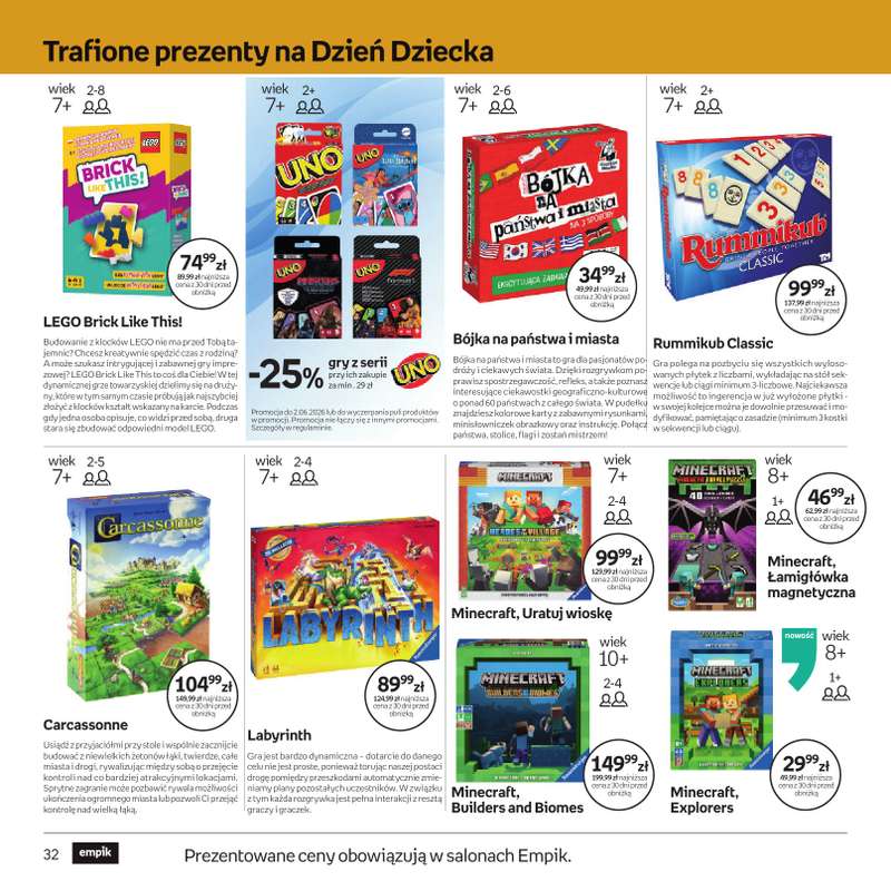 Empik - gazetka promocyjna Dzień Dziecka od środy 20.05 do wtorku 02.06 - strona 32