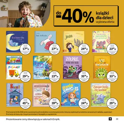 Empik - gazetka promocyjna Dzień Dziecka od środy 20.05 do wtorku 02.06 - strona 39