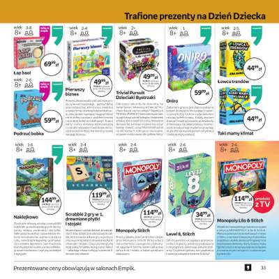 Empik - gazetka promocyjna Dzień Dziecka od środy 20.05 do wtorku 02.06 - strona 33