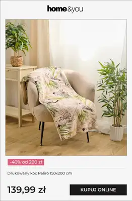 home&you - gazetka promocyjna Rabat 40% za zakupy od 200 zł | Tylko Online od środy 20.05 do czwartku 21.05 - strona 4