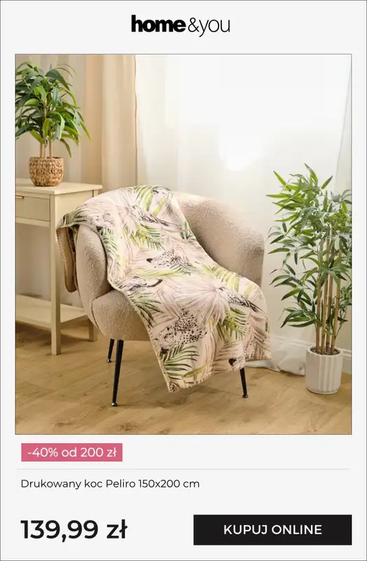 home&you - gazetka promocyjna Rabat 40% za zakupy od 200 zł | Tylko Online od środy 20.05 do czwartku 21.05 - strona 4