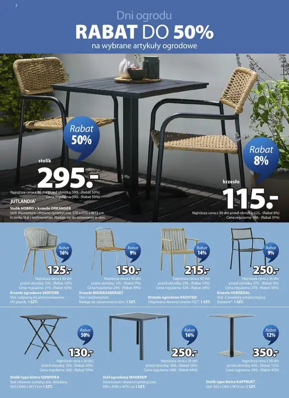 Jysk - gazetka promocyjna Świetna oferta do ogrodu. Rabat do 50% od środy 20.05 do niedzieli 07.06 - strona 2