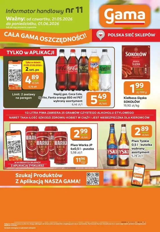 Gama - gazetka promocyjna Gazetka od czwartku 21.05 do poniedziałku 01.06 - strona 12