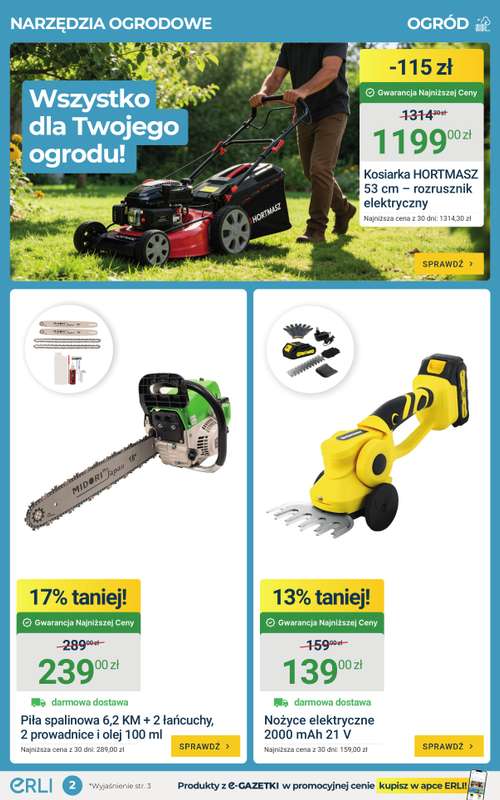 ERLI - gazetka promocyjna Ogród i taras – okazje tygodnia od ERLI! od środy 20.05 do niedzieli 24.05 - strona 2