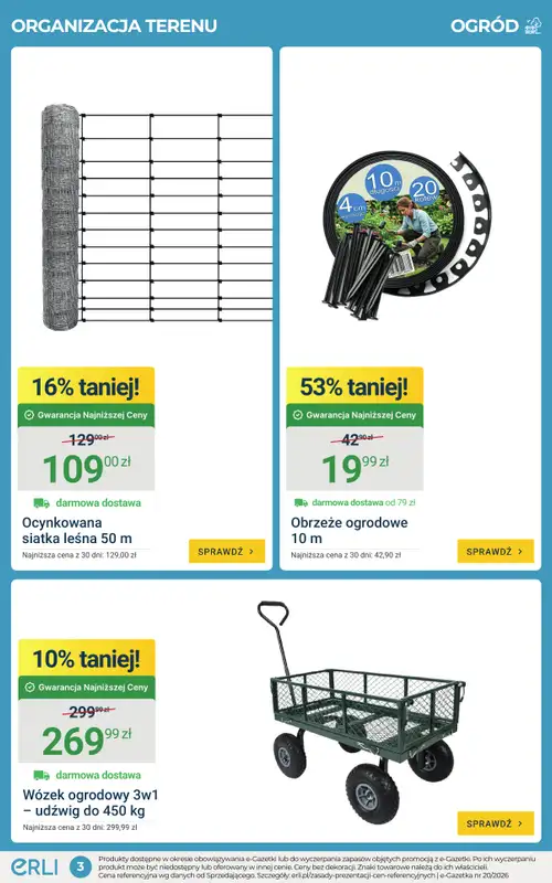 ERLI - gazetka promocyjna Ogród i taras – okazje tygodnia od ERLI! od środy 20.05 do niedzieli 24.05 - strona 3