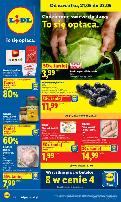 Lidl - gazetka promocyjna Oferta od czwartku od czwartku 21.05 do soboty 23.05