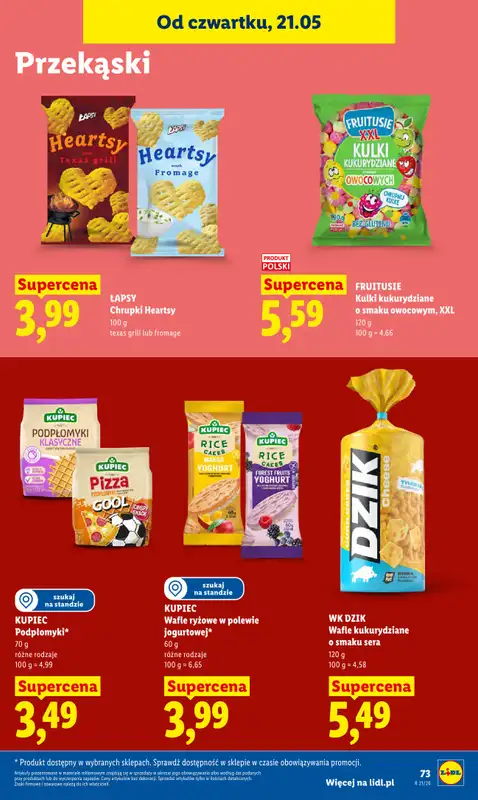 Lidl - gazetka promocyjna Oferta od czwartku od czwartku 21.05 do soboty 23.05 - strona 73