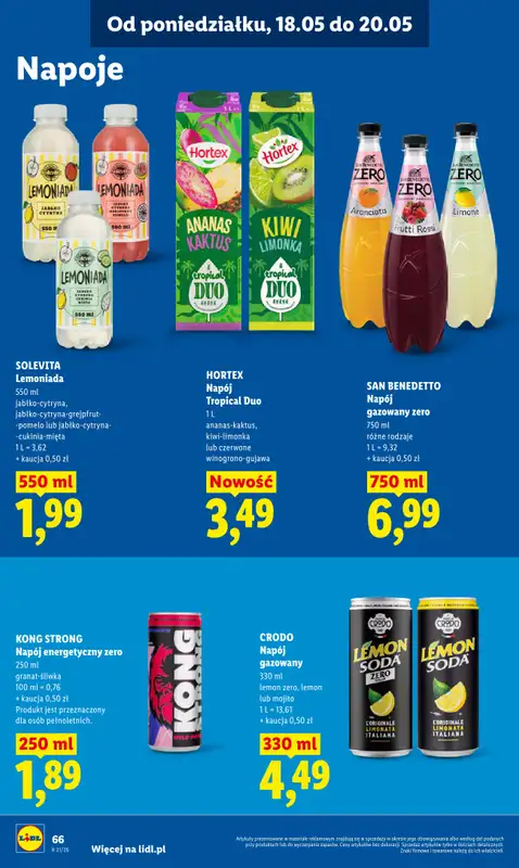 Lidl - gazetka promocyjna Oferta od poniedziałku od poniedziałku 18.05 do środy 20.05 - strona 62