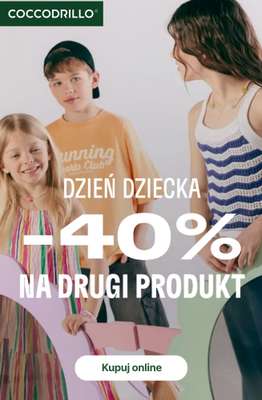 Coccodrillo - gazetka promocyjna -40% na drugi produkt od środy 20.05 do wtorku 02.06