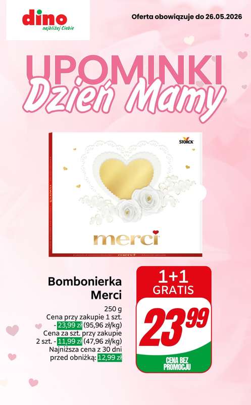 Dino - gazetka promocyjna Upominki na Dzień Mamy od czwartku 21.05 do wtorku 26.05