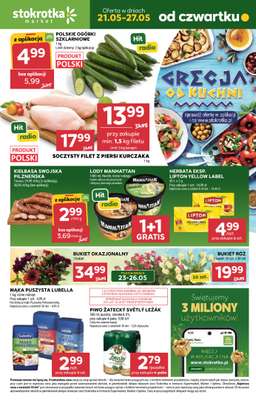 Stokrotka - gazetka promocyjna Gazetka Market od czwartku 21.05 do środy 27.05