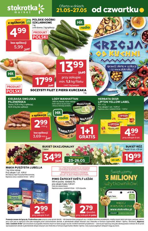 Stokrotka - gazetka promocyjna Gazetka Market od czwartku 21.05 do środy 27.05