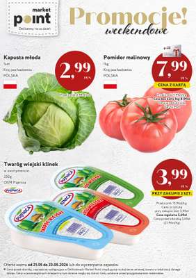 Market Point - gazetka promocyjna Promocje weekendowe od czwartku 21.05 do soboty 23.05