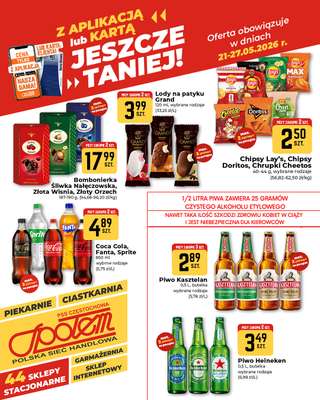 Społem Częstochowa - gazetka promocyjna Plakaty promocyjne od czwartku 21.05 do środy 27.05