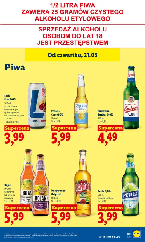 Lidl - gazetka promocyjna Oferta od czwartku od czwartku 21.05 do soboty 23.05 - strona 71