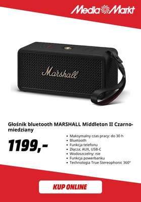 Głośnik bluetooth MARSHALL Middleton II Czarno-miedziany