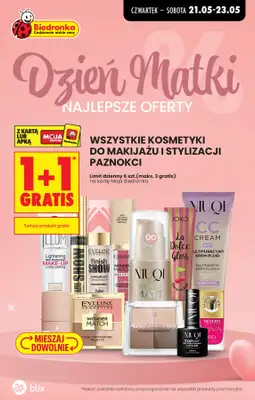 Biedronka - gazetka promocyjna Najlepsze oferty na DZIEŃ MATKI! od czwartku 21.05 do soboty 23.05