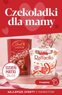 Dzień Matki - gazetka promocyjna Czekoladki na Dzień Matki - sprawdź oferty i promocje w marketach! od czwartku 21.05 do soboty 23.05