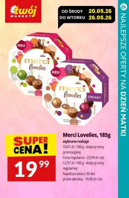 Dzień Matki - gazetka promocyjna Czekoladki na Dzień Matki - sprawdź oferty i promocje w marketach! od czwartku 21.05 do soboty 23.05 - strona 13