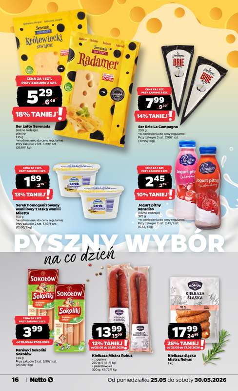 Netto - gazetka promocyjna Gazetka Spożywcza  do soboty 30.05 - strona 16
